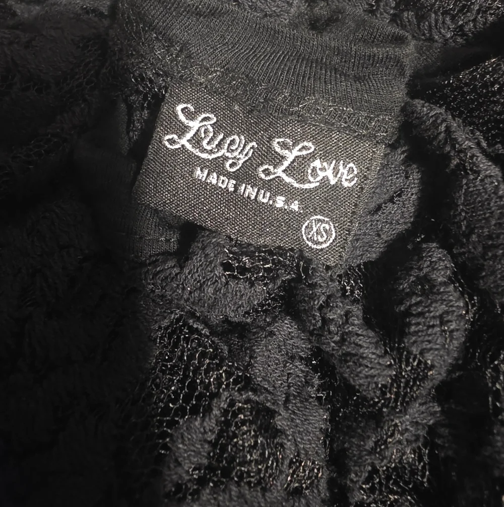Lucy Love Black Lace Mesh Cold Shoulder Top Size XS